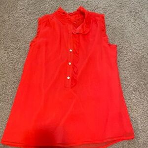 J.Crew Sleeveless half button up lined shell size 4